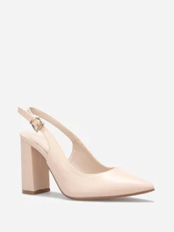 Sale La Modeuse Escarpins Slingback bout pointu Nude