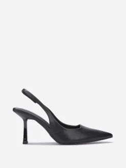 Best La Modeuse Escarpins slingback pointus Noir