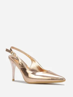 Discount La Modeuse Escarpins slingback vernis Dorérose