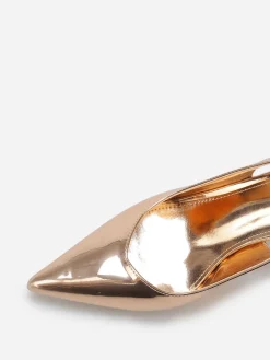 Discount La Modeuse Escarpins slingback vernis Dorérose