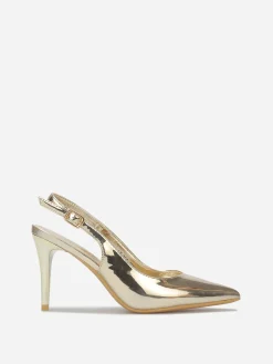 Best La Modeuse Escarpins slingback vernis Doré