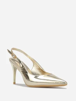 Best La Modeuse Escarpins slingback vernis Doré
