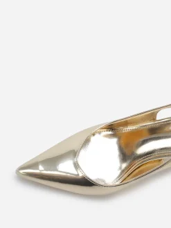 Best La Modeuse Escarpins slingback vernis Doré