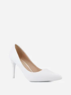 Online La Modeuse Escarpins  vernis à talon aiguille Blanc