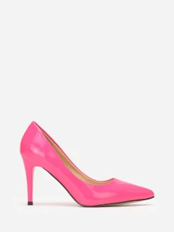 Clearance La Modeuse Escarpins vernis à talon aiguille Fuchsia