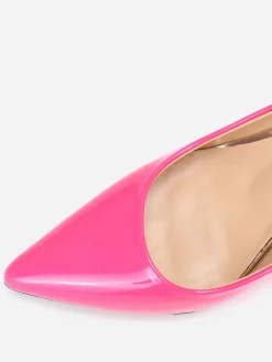 Clearance La Modeuse Escarpins vernis à talon aiguille Fuchsia