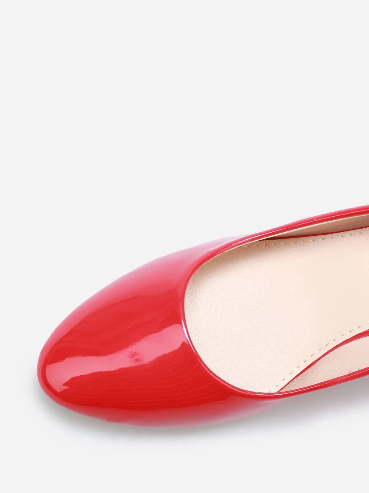 New La Modeuse Escarpins vernis à talon carré Rouge
