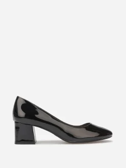Best La Modeuse Escarpins vernis à talon carré Noir