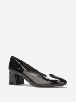 Best La Modeuse Escarpins vernis à talon carré Noir
