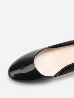 Best La Modeuse Escarpins vernis à talon carré Noir