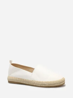 Discount La Modeuse Espadrilles à détails en simili Blanc