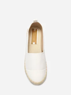Discount La Modeuse Espadrilles à détails en simili Blanc
