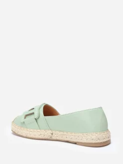 New La Modeuse Espadrilles avec bride en simili Vert