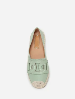 New La Modeuse Espadrilles avec bride en simili Vert