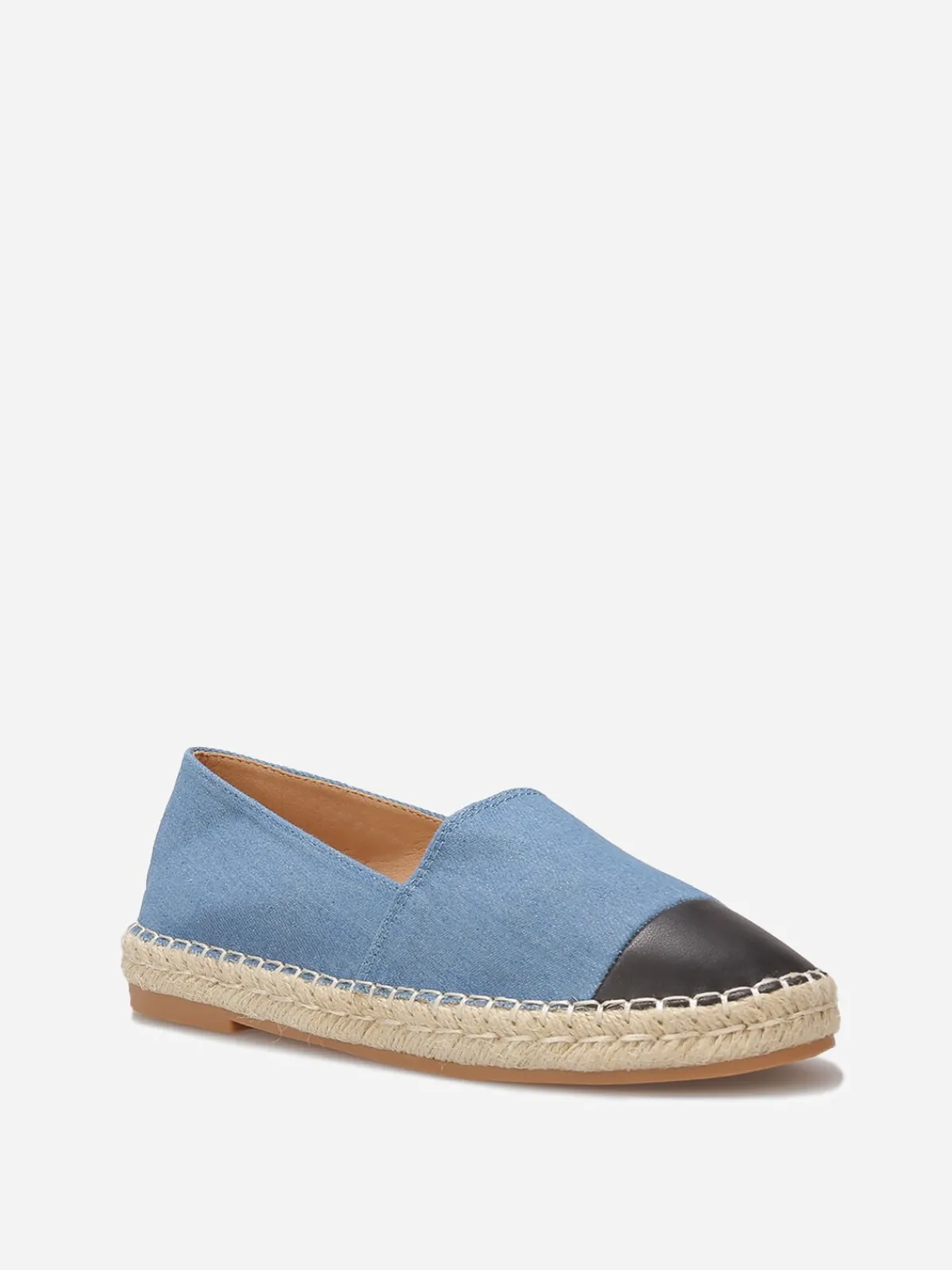 Clearance La Modeuse Espadrilles bicolores en denim BleuDenim