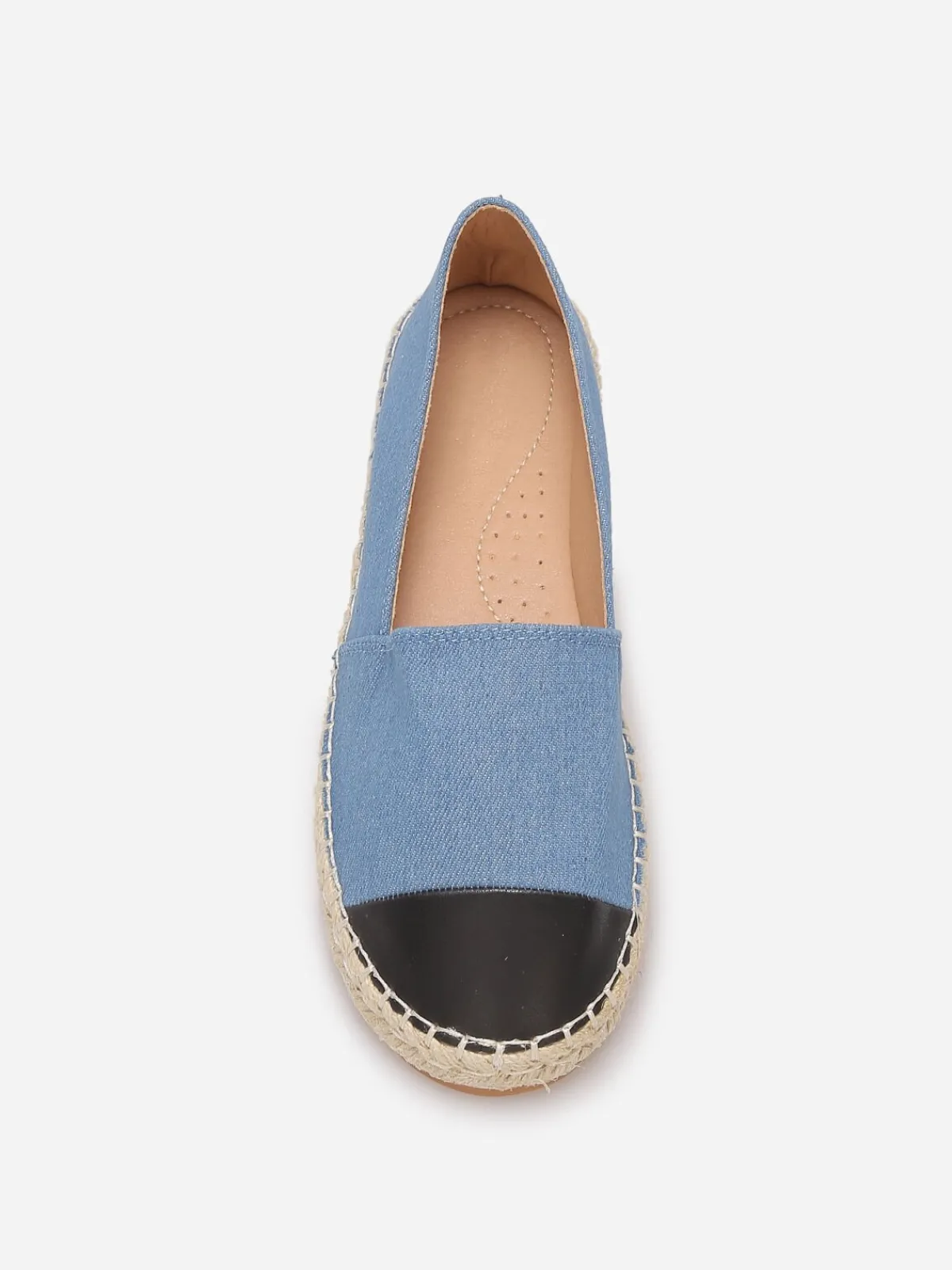 Clearance La Modeuse Espadrilles bicolores en denim BleuDenim
