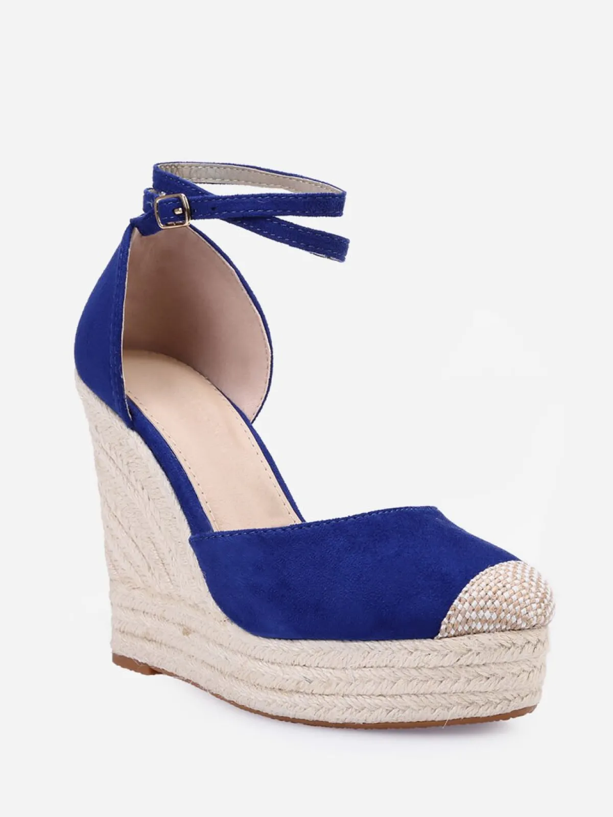 New La Modeuse Espadrilles compensées Bleu