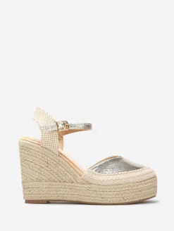 Best La Modeuse Espadrilles compensées à bride Doré