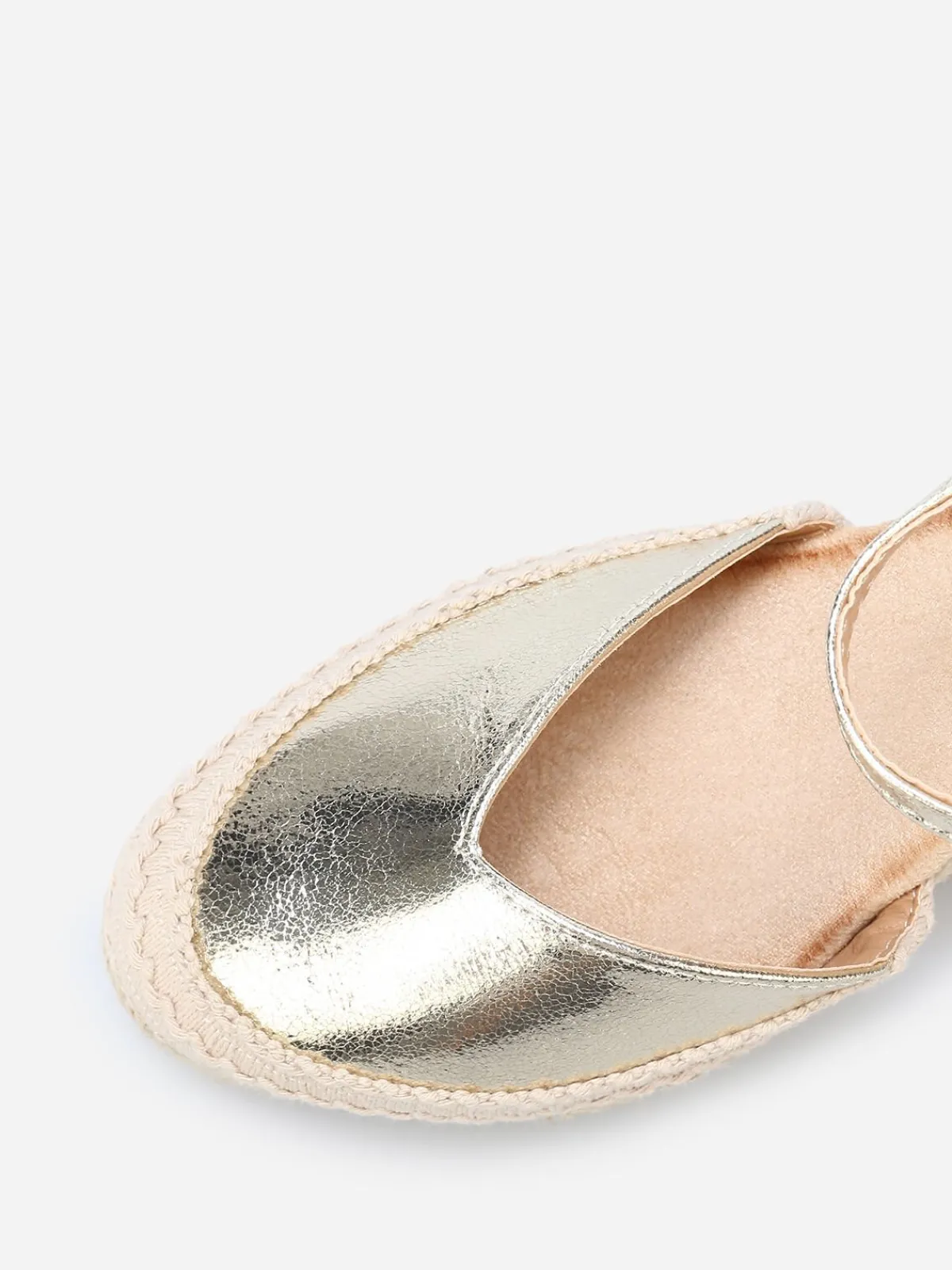 Best La Modeuse Espadrilles compensées à bride Doré