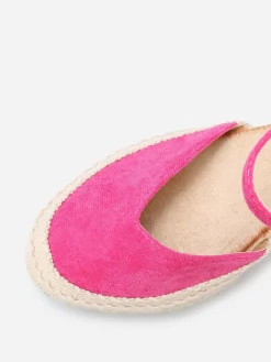Online La Modeuse Espadrilles compensées à bride Fuchsia