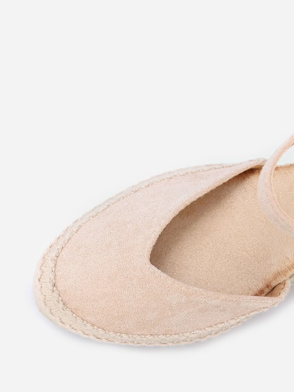 New La Modeuse Espadrilles compensées à bride Beige