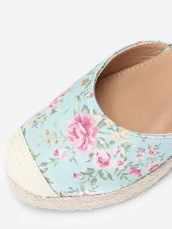 Sale La Modeuse Espadrilles compensées  à fleurs Vert
