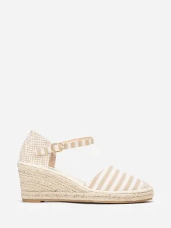 Best La Modeuse Espadrilles compensées à rayures Taupe