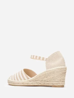 Best La Modeuse Espadrilles compensées à rayures Taupe