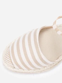 Best La Modeuse Espadrilles compensées à rayures Taupe