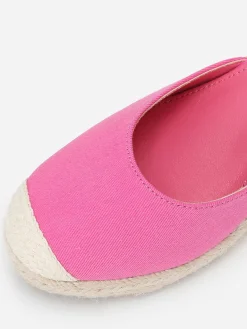 Best La Modeuse Espadrilles compensées avec ruban à nouer Fuchsia