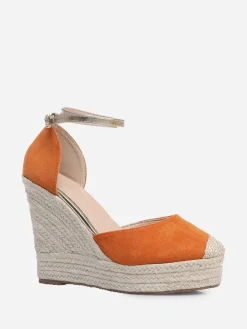 New La Modeuse Espadrilles compensées  avec bride Orange