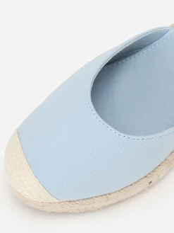 Discount La Modeuse Espadrilles compensées avec ruban à nouer Bleu