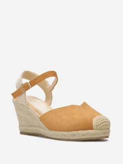 Hot La Modeuse Espadrilles compensées en suédine Camel