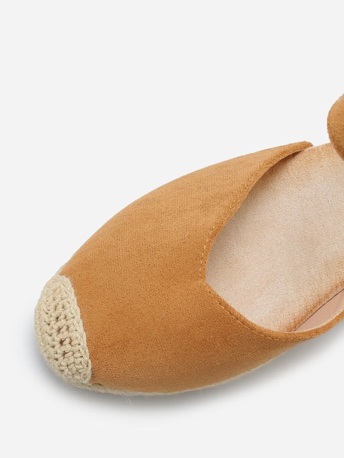 Hot La Modeuse Espadrilles compensées en suédine Camel