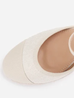 Hot La Modeuse Espadrilles compensées en toile Beige