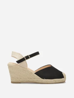 Hot La Modeuse Espadrilles compensées en suédine Noir