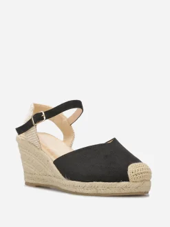 Hot La Modeuse Espadrilles compensées en suédine Noir