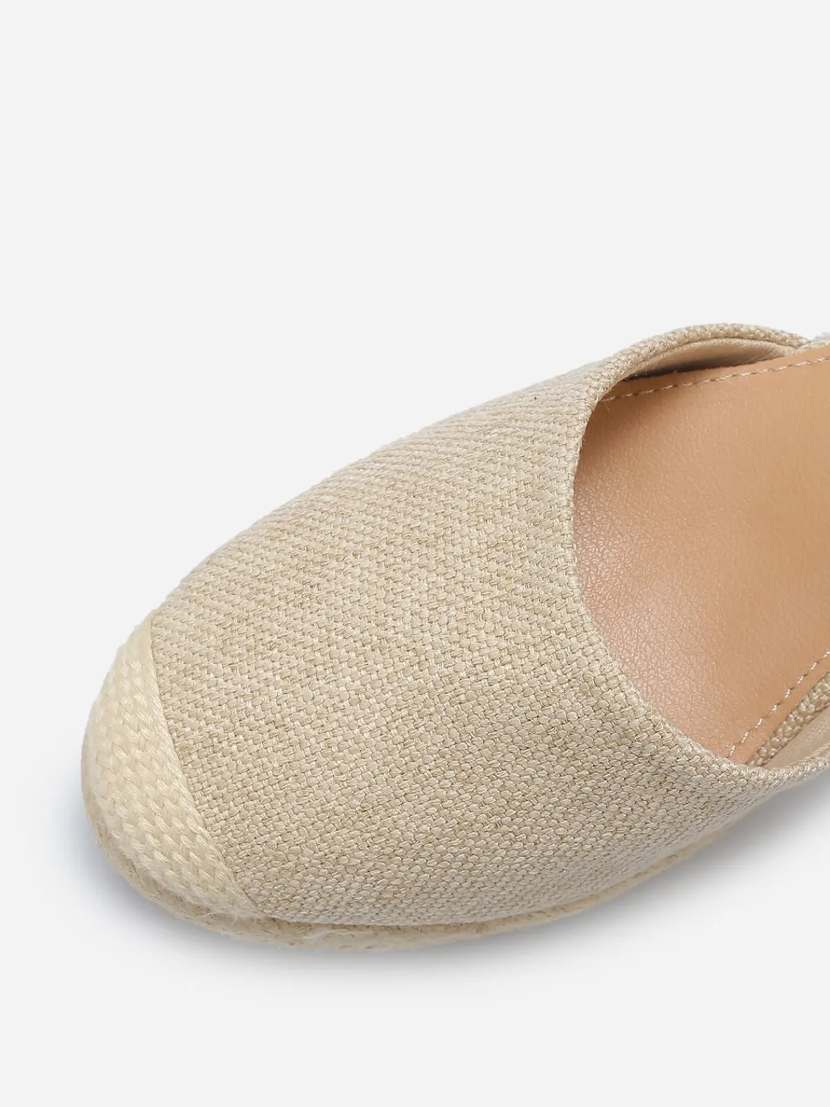 Hot La Modeuse Espadrilles compensées en toile Beige