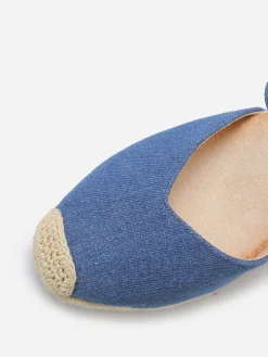 New La Modeuse Espadrilles compensées en denim BleuDenim