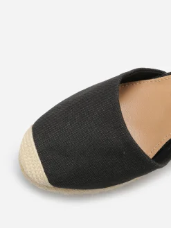 Sale La Modeuse Espadrilles compensées en toile Noir