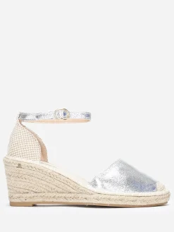 Online La Modeuse Espadrilles compensées irisées Argenté
