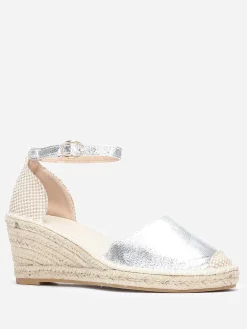 Online La Modeuse Espadrilles compensées irisées Argenté