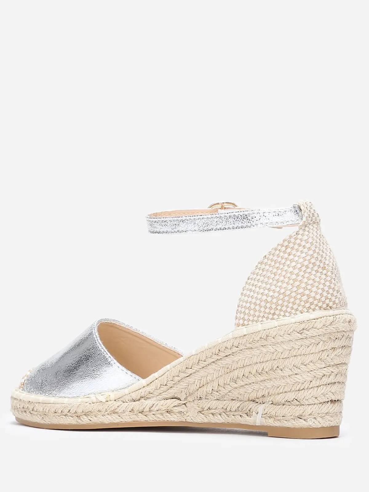 Online La Modeuse Espadrilles compensées irisées Argenté