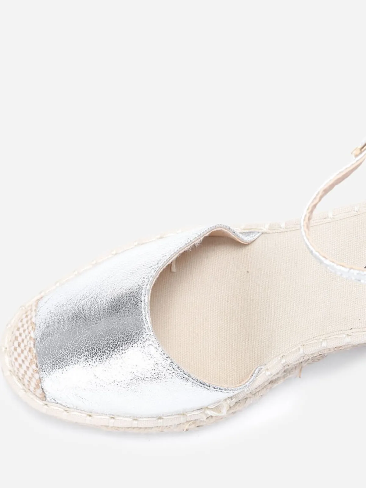 Online La Modeuse Espadrilles compensées irisées Argenté
