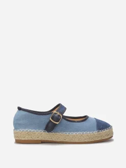 La Modeuse Espadrilles en denim avec bride Bleu