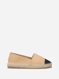 Sale La Modeuse Espadrilles en simili bicolores Beige