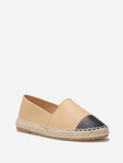 Sale La Modeuse Espadrilles en simili bicolores Beige