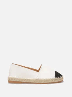Clearance La Modeuse Espadrilles en simili bicolores Blanc