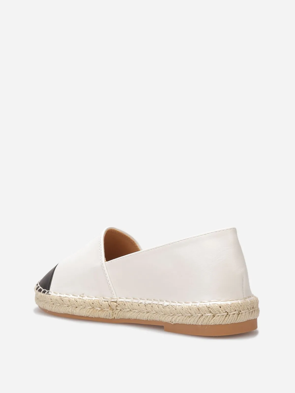 Clearance La Modeuse Espadrilles en simili bicolores Blanc