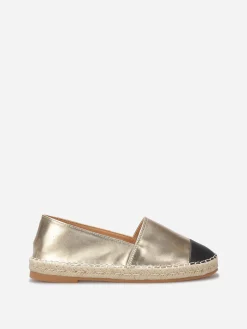 Discount La Modeuse Espadrilles en simili bicolores Doré